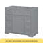 Meuble-lavabo 36 po sans lavabo, base d'armoire seulement, une armoire et six tiroirs, gris-116351167