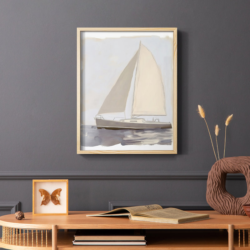 NAUTICAL Series CLxxv - reproduction encadrée de qualité supérieure - prête à être accrochée - aucun clou requis, Naturel