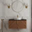 Meuble-lavabo mural 36 po avec portes doubles et lavabo rond blanc 36 po-376796338