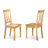 3 Piece Dining Room Table Set Contains a Rectangle Wooden Table with Butterfly Leaf and 2 Kitchen Dining Chairs, Oak-197222279-197222278