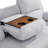 Haven Nova White Fluffy Linen Living Room Warm Sofa -1016533728