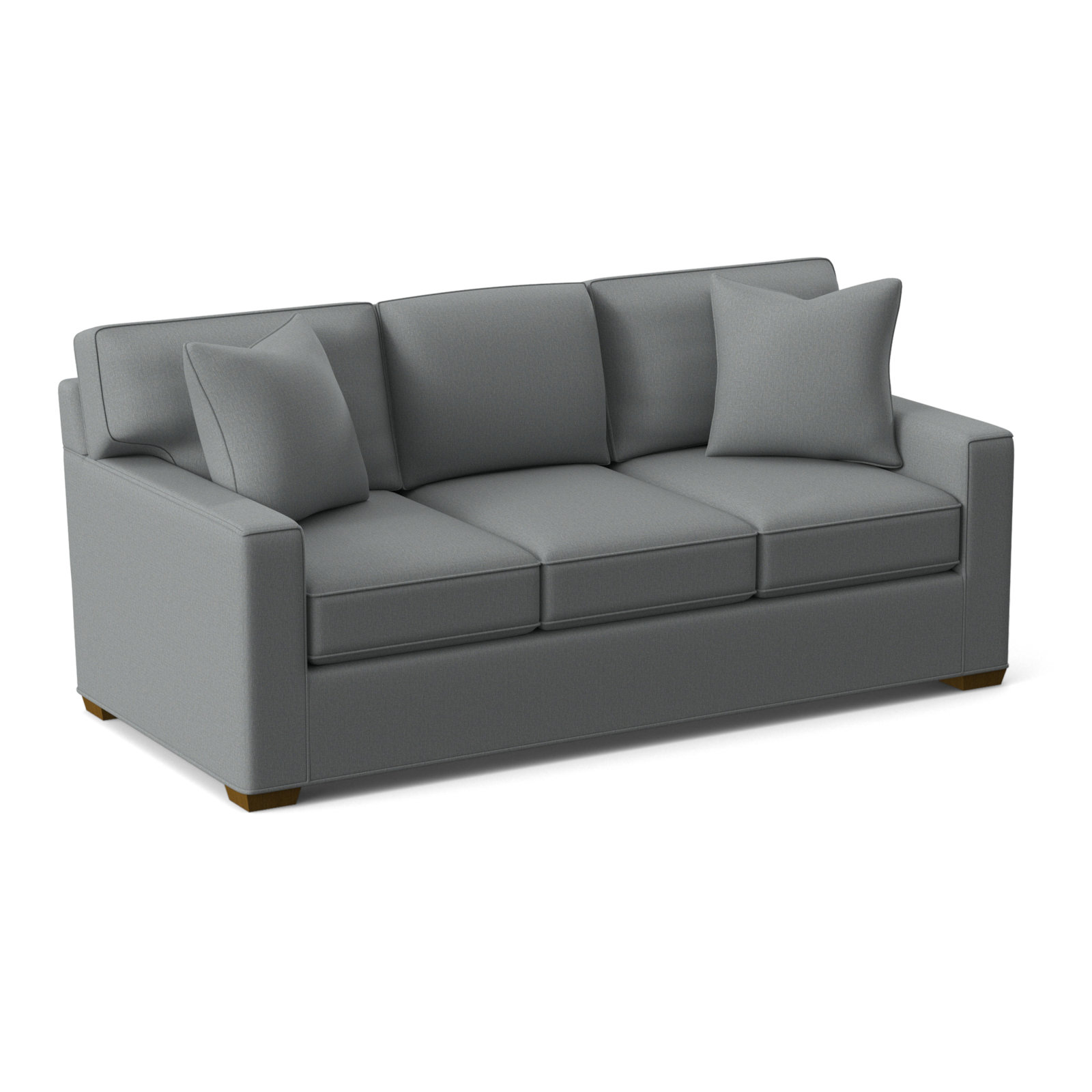 Gramercy Park 81'' Upholstered Sofa, Light Blue Performance Fabric; 0851-55, Havana Finish