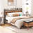 Morano 39.9"H Metal Headboard with Charging Station-1877705625-1816339926