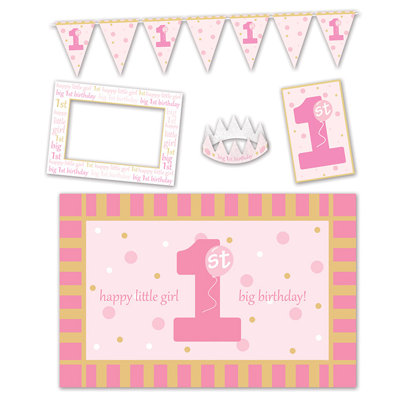 Ensemble de décoration de chaise haute "1st" Birthday
