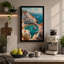 Mediterranean Clifftop Village Coastal - Wrapped Canvas-1278914927-1278914936