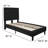 Aluino Panel Button Tufted Upholstered Platform Bed Frame - No Box Spring Required-671736507-671736509