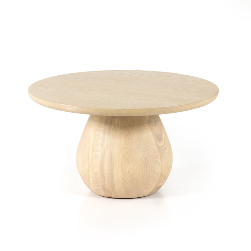 Merla End Table, Light Natural Ash Veneer , 15" H x 27.5" W x 27.5" D