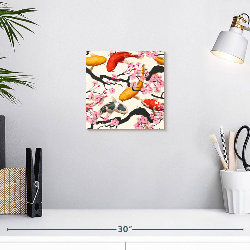 Kerner Japanese Koi Fish, 10" H x 10" W
