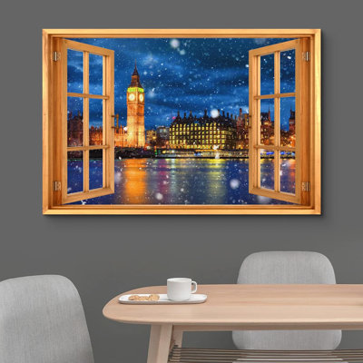 Christmas Holiday Celebration " Window View London England Winter Wonderland Celebrations & Holidays Nature Pictures Landscape "