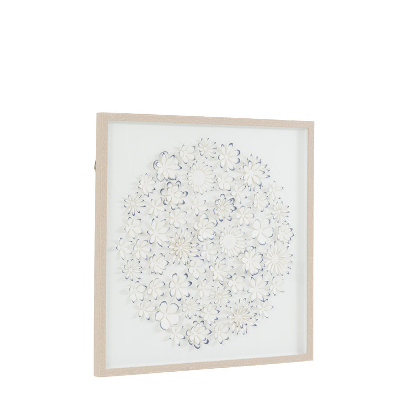 Unfurling Petals Framed Art 680x30x680mm
