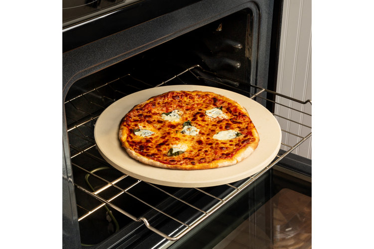 pizza oven on stone in oven