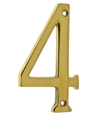 4'' H Brass House Number