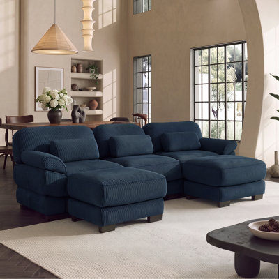 Canapé modulaire en U avec repose-pieds 3 places Nimbus