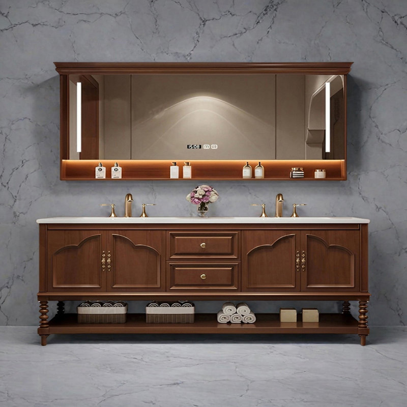 Armoire de salle de bain American Vintage, H 32,28 po x l 78,74 po x P 21,65 po