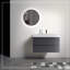 Meuble-lavabo de salle de bain avec lavabo, grand meuble-lavabo flottant mural