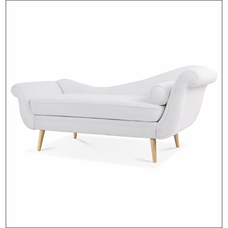 Chaise longue avec accoudoirs à volutes