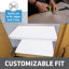 Doublure de tablette et de tiroir de qualité supérieure, tissu rembourré épais, absorbant, imperméable, antidérapant, non adhésif, doublures pour armoires de cuisine, armoires (blanc) (12 po x 59 po) (fabrication américaine)-48366169-101170186