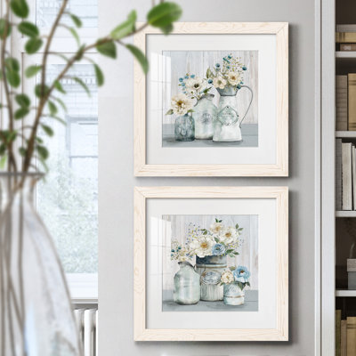 Allura French Garden Flowers I - ensemble de 2 peintures