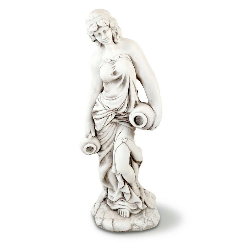 OLIVIA Urn Girl 79cm, White Stone