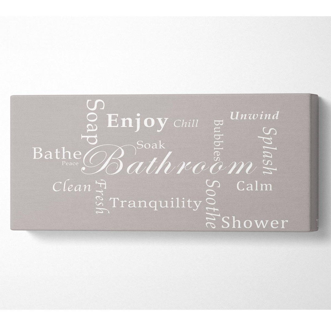 Badezimmer Zitat Badezimmer Tranquility Beige - Wrapped Canvas Art Prints