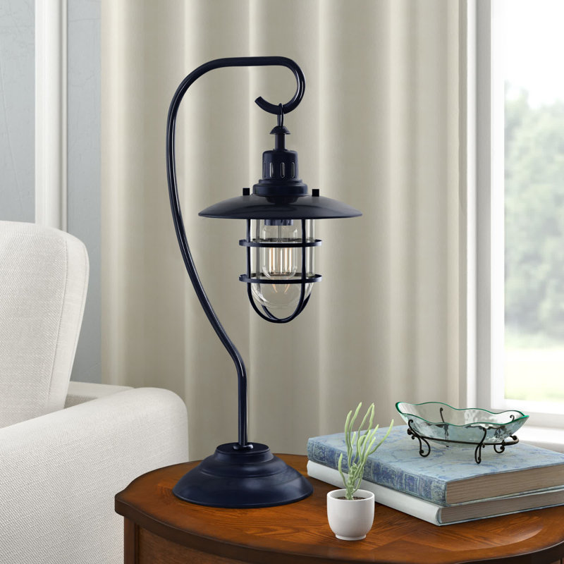 Bay Metal Arched Lamp, Blue