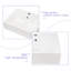 Lavabo de salle de bain vasque rectangulaire en céramique avec trop-plein 20,8 po Kinton
