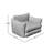 40" W Oversized Striped Accent Chair, Modern Coastal Armchair with Plinth Base and Reversible Cushions, Lounge Chair and a Half for Living Room-2071561798-2050193184
