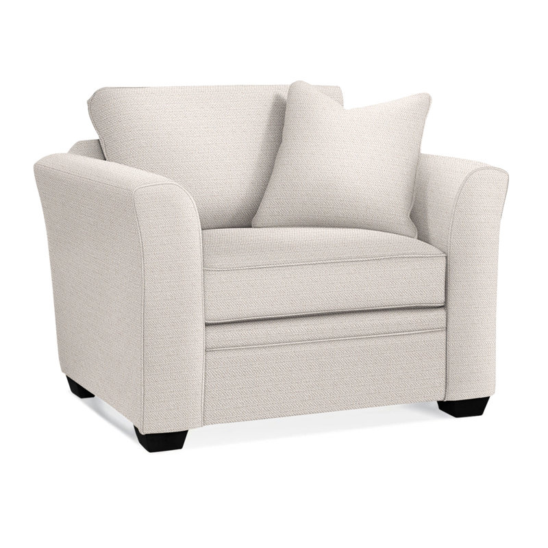 Bridgeport Upholstered Armchair, Black, White Textured Performance; 0865-91