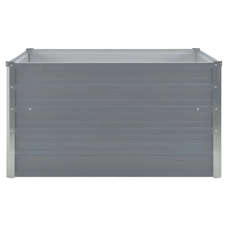 Alissa Metal Planter Box, Grey, 45cm H x 100cm W x 100cm D