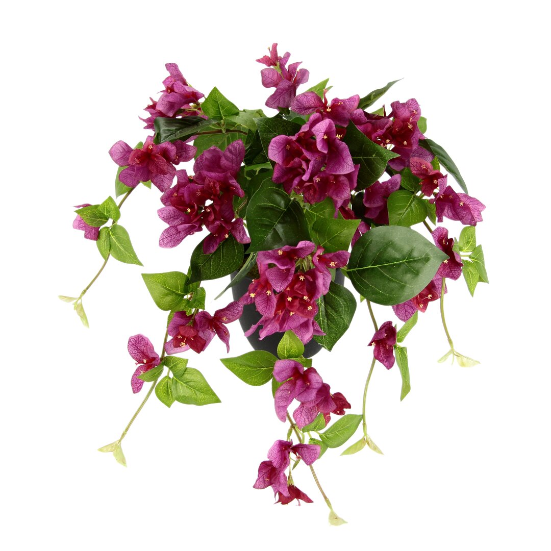 Künstliche Bougainvillea mit roten Blüten im Topf, Drillingsblume, Blumen, Pflanzen, Kunstpflanzen, Dekoblumen, Kunstblu...