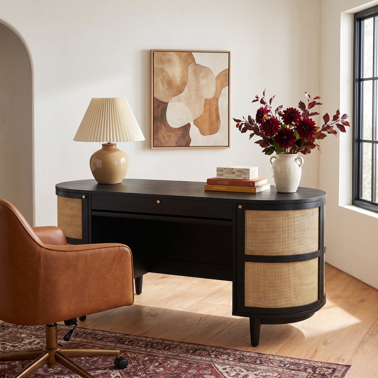 Salvatore 60 " Oak Writing Desk