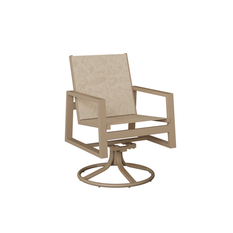 Chaise de salle à manger pivotante Ohlson, Feuillage tropical, Chêne veiné de bois
