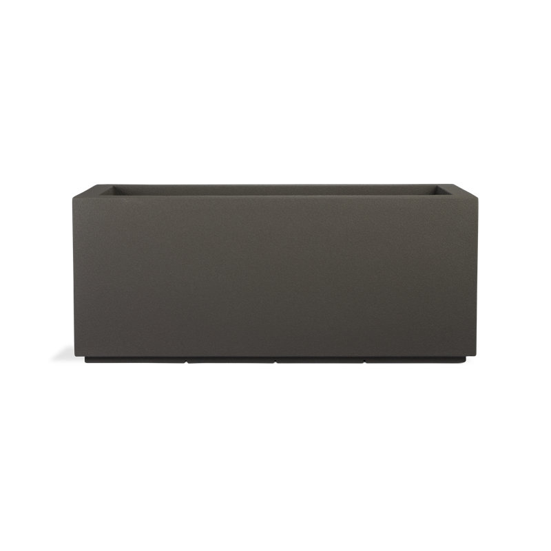 Milan Tall Polymer Box, Slate Gray, 19" H x 46" W x 17" D