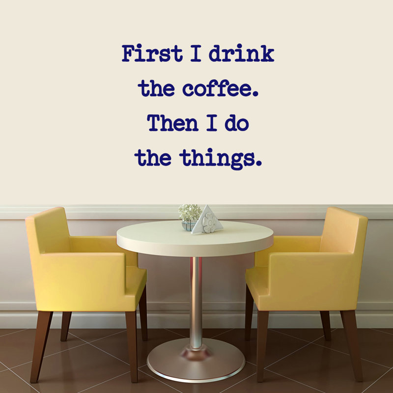 Text & Numbers Non-Wall Damaging Wall Decal, Navy