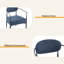 Fauteuil d'appoint rembourré Mid-Century