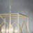 Josifs 4-Light Modern Soft Gold Square Geometric Lantern Chandelier
