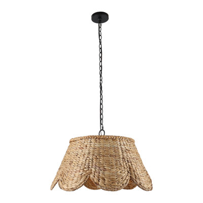 Summerlin 4- Light Dimmable 23.6'' W Natural Rattan Dining Room Pendant Light