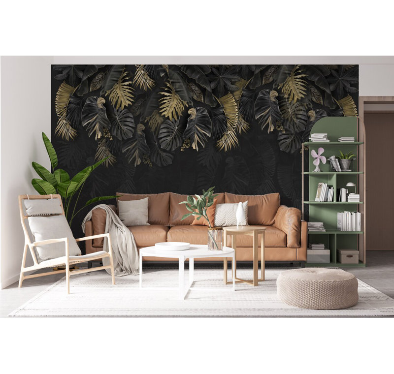 Noir Tropica, Non tissé, L 72 po x l 108 po