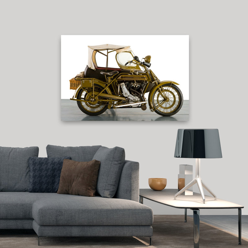 1915 Motosacoche 996Cc Combinaison de motocyclette, paysage abstrait classique, art mural, H 32 po x l 48 po