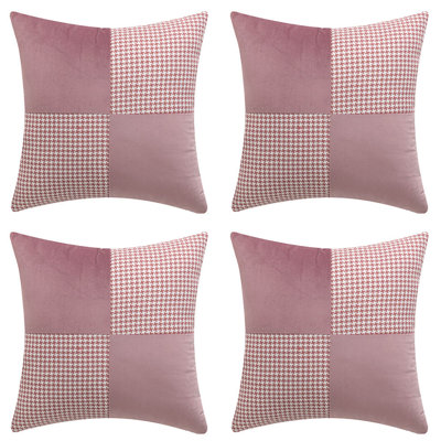  Ensemble de 4 housses de coussin en velours
