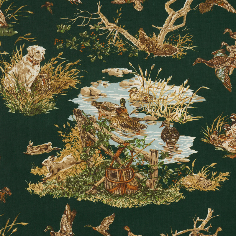 Tissu pour chien et canard, Vert