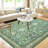Vintage Rugs Machine Washable Non-Slip Kitchen Rug Low Pile Ultra-Thin Floor Mat No-Shedding Floral Print Indoor Carpet Boho Decorative Rugs for Bedroom Living Room-145752587