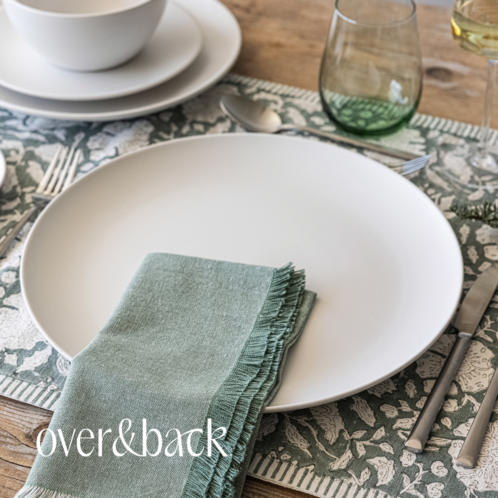 Over&Back Coupe Round Serving Platter, White