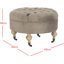 Flavien 69cm Wide Tufted Round Solid Colour Pouffe Ottoman-93809248