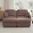Chenille Cloud U-Shaped Sofa with Movable Ottomans