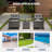 3 PCS Patio Wicker Rocking Set with Tempered Glass Table & Soft Cushions Outdoor-636095306-636095311