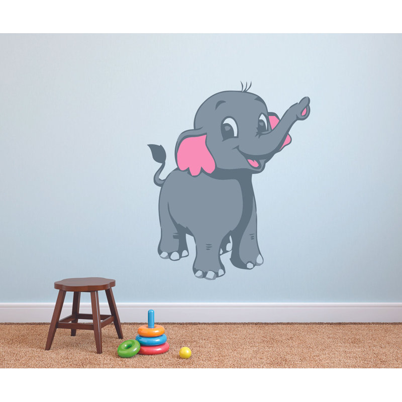 Adhésif décoratif mignon éléphant, H 30 po x l 15 po