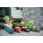 Three-piece Set of Ceramic Flowerpots, Suitable for Patio, Garden or Windowsills, Ideal for Modern Plant Display and Decoration-165831743