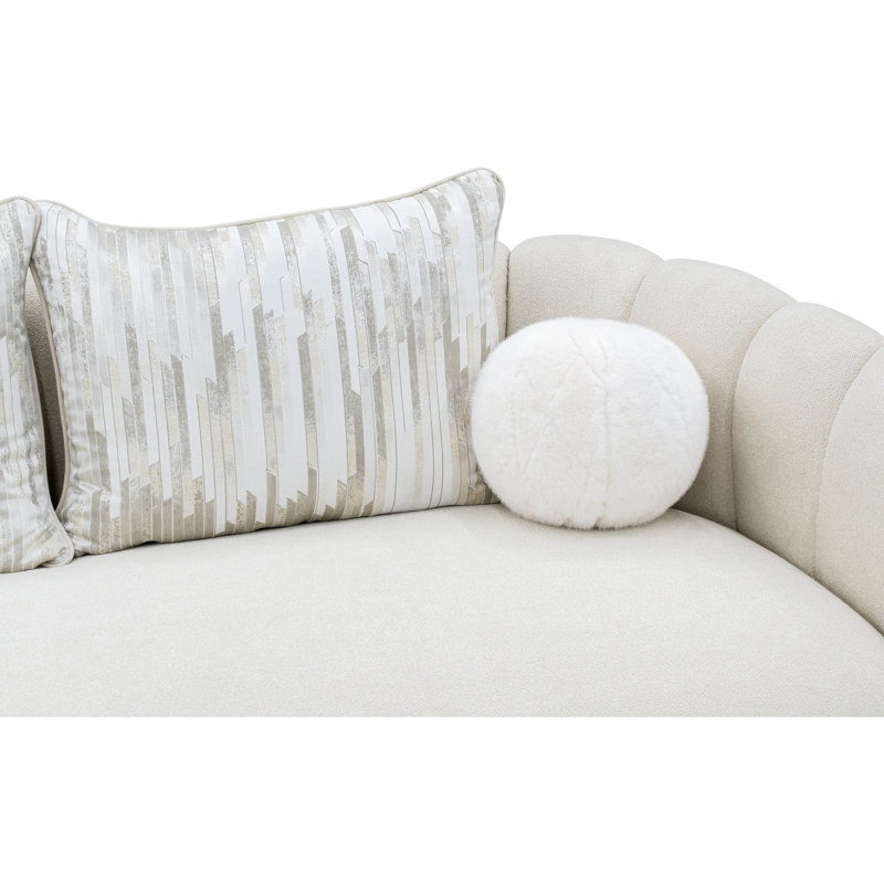 Scotts Square Sofa - Cornsilk/Light Champagne