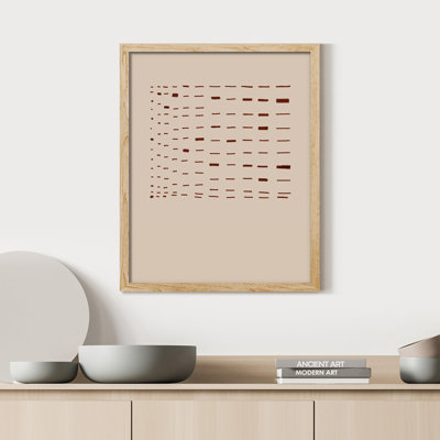 «Brown Geometric Dot Abstract Classic» sur papier